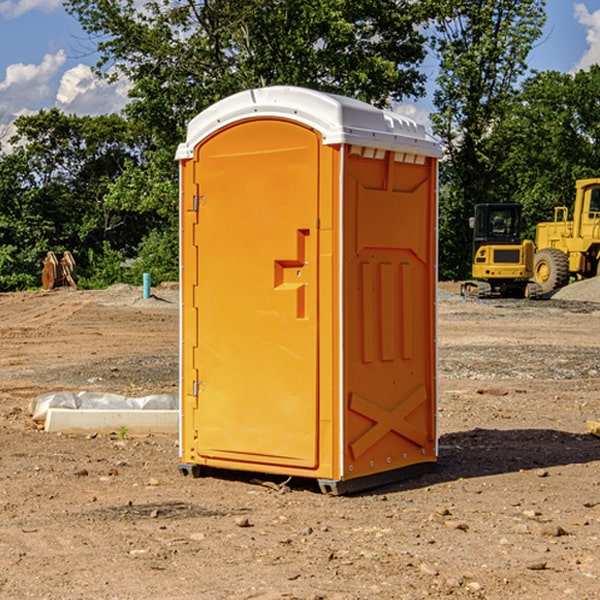 can i customize the exterior of the portable restrooms with my event logo or branding in Arlington